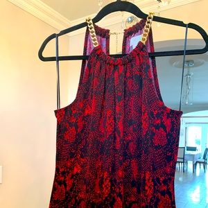 Michael Kors Top with Gold Chain Detail Size: S